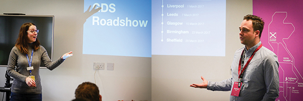 Aaron and Becky host the Newcastle GDS Roadshow