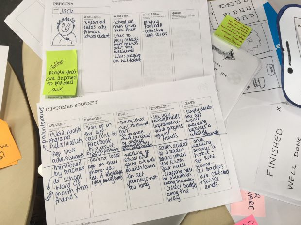 A customer journey and user persona from GovJam