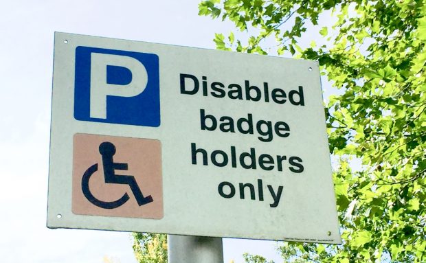 A Blue Badge parking sign