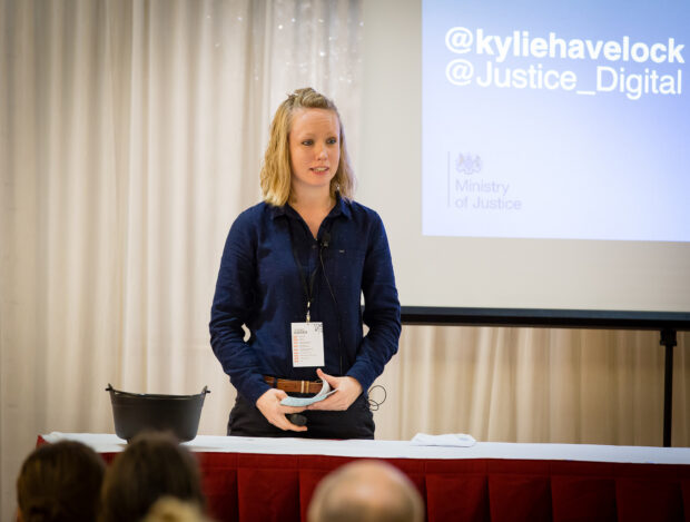 Kylie Havelock from Ministry of Justice spoke at the Product Design event