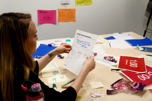 A participant gets creative during the workshop