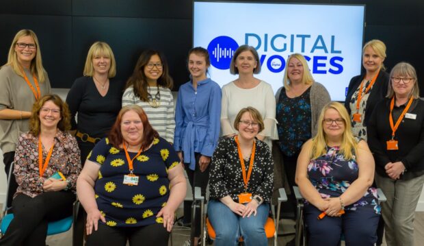 The 9 Digital Voices in a group photograph