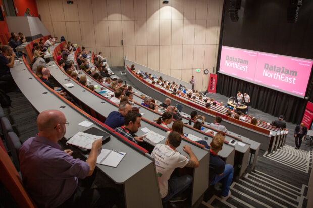 View of the lecture theatre at DataJam North East