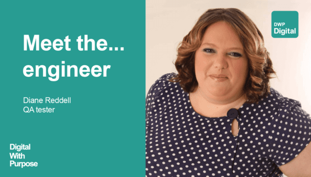 Meet the engineer card showing Diane Reddell, QA tester